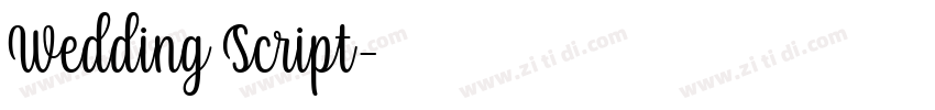 Wedding Script字体转换